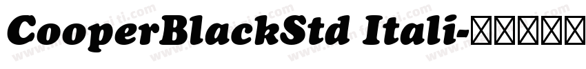 CooperBlackStd Itali字体转换